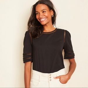 Black Ann Taylor blouse/tunic NWT
